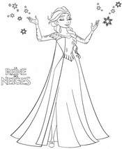 coloriage la reine des neige elsa